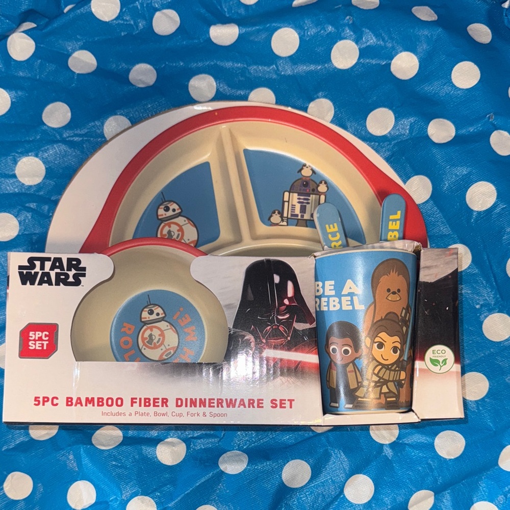 Star Wars 5 piece bamboo fiber dinnerware set